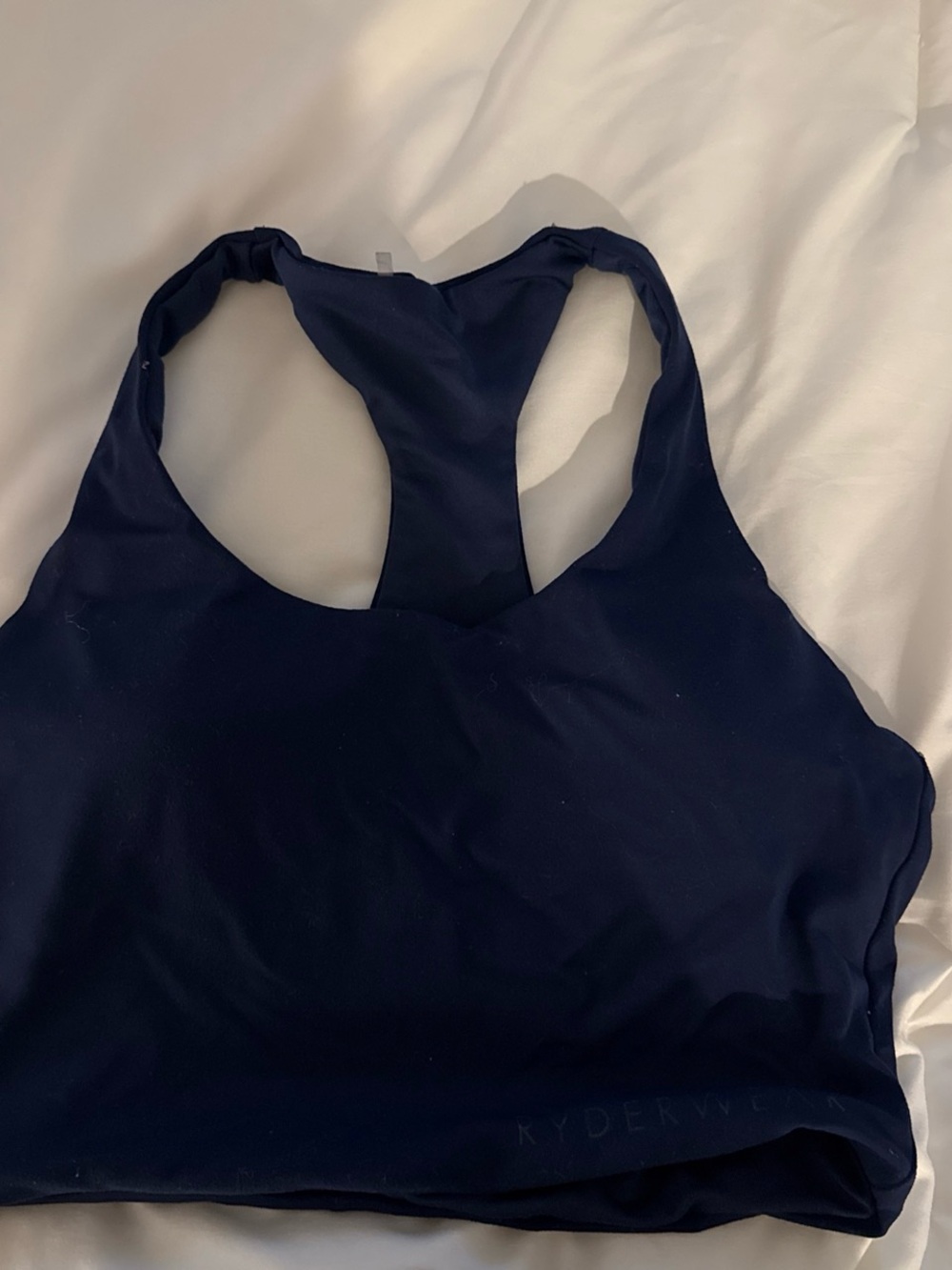 Ryderwear Navy Racerback Sports Crop